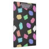 Pinselstriche, farbenfrohe Pinselstriche Klemmbrett (Rechts)