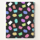 Pinselstriche, farbenfrohe Pinselstriche Notizblock (Rückseite)