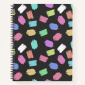 Pinselstriche, farbenfrohe Pinselstriche Notizblock (Vorderseite)