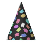 Pinselstriche, farbenfrohe Pinselstriche Partyhütchen (Links)