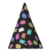 Pinselstriche, farbenfrohe Pinselstriche Partyhütchen (Rechts)