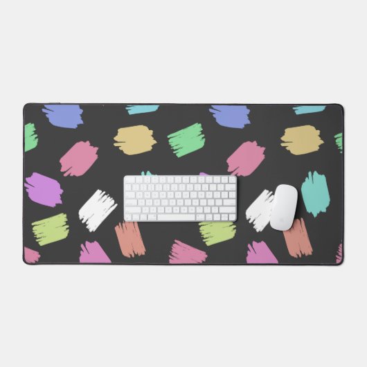 Pinselstriche, farbenfrohe Pinselstriche Schreibtischunterlage (Tastatur & Maus)