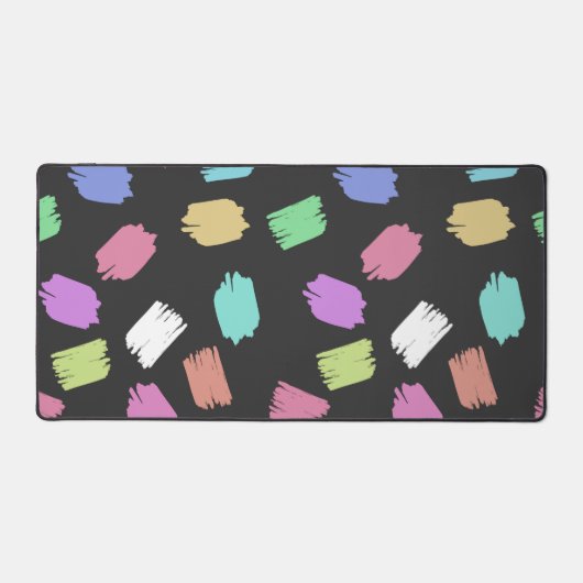 Pinselstriche, farbenfrohe Pinselstriche Schreibtischunterlage (Vorderseite)