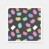 Pinselstriche, farbenfrohe Pinselstriche Serviette (Vorderseite)