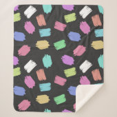 Pinselstriche, farbenfrohe Pinselstriche Sherpadecke (Vorderseite)