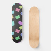 Pinselstriche, farbenfrohe Pinselstriche Skateboard (Vorderseite)