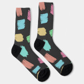 Pinselstriche, farbenfrohe Pinselstriche Socken (Rechts)