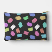 Pinselstriche, farbenfrohe Pinselstriche Zubehörtasche (Rückseite)