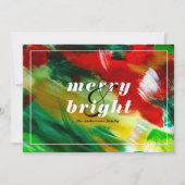 Pinselstriche Festliche Abstrakte Weihnachtsgeschi Einladung (Vorderseite)