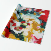 Pinselstriche Festliche Abstrakte Weihnachtsgeschi Geschenkpapier (Ungerollt)