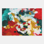 Pinselstriche Festliche Abstrakte Weihnachtsgeschi Geschenkpapier Set (Vorderseite)