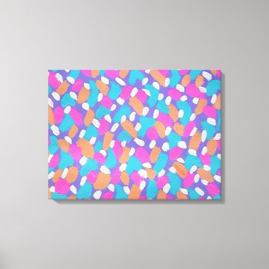 Pinselstriche Frühling Abstrakte Kunst drucken Leinwanddruck (Vorderseite)