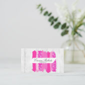 Pinselstriche Fuchsia Visitenkarte (Stehend Vorderseite)