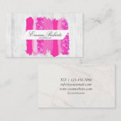 Pinselstriche Fuchsia Visitenkarte (Vorne/Hinten)