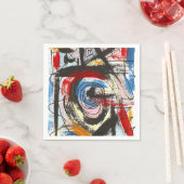 Pinselstriche für Abstrakte Kunstmalerei Serviette (Beispiel)