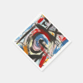 Pinselstriche für Abstrakte Kunstmalerei Serviette (Ecke)