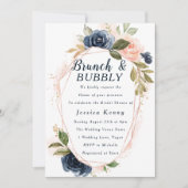 Pinselstriche für geometrisches Brautparty Einladung (Vorderseite)