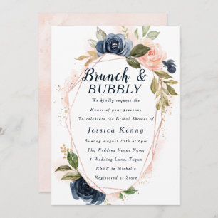 Pinselstriche für geometrisches Brautparty Einladung