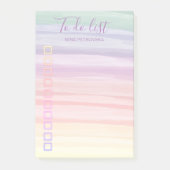 Pinselstriche für Regenbogenfarben Post-it Klebezettel (Vorderseite)