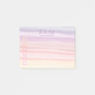 Pinselstriche für Regenbogenfarben Post-it Klebezettel