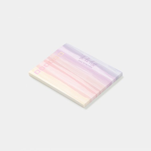 Pinselstriche für Regenbogenfarben Post-it Klebezettel (angewinkelt)