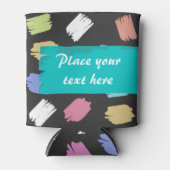 Pinselstriche für schwarzen benutzerdefinierten Te Dosenkühler (Vorderseite)