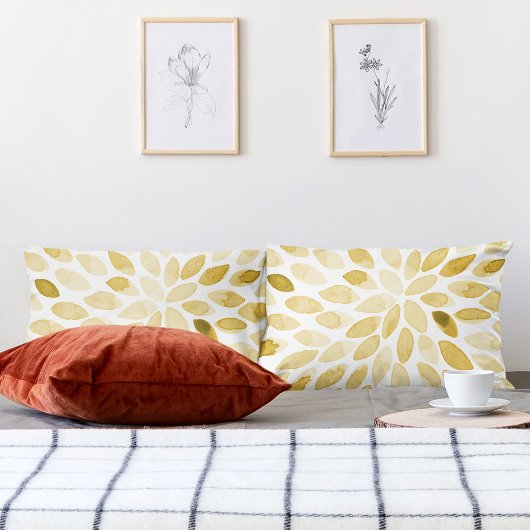 Pinselstriche für Wasserfarben - gelb Kissenbezug