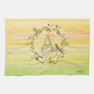 Pinselstriche für Wasserfarben, Monogramm für die Handtuch