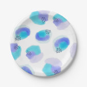 Pinselstriche für Wasserfarben Papierplatte Pappteller (Vorderseite)