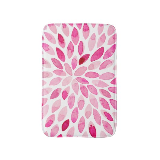 Pinselstriche für Wasserfarben - rosa Palette Badematte (Vorderseite Vertikal)