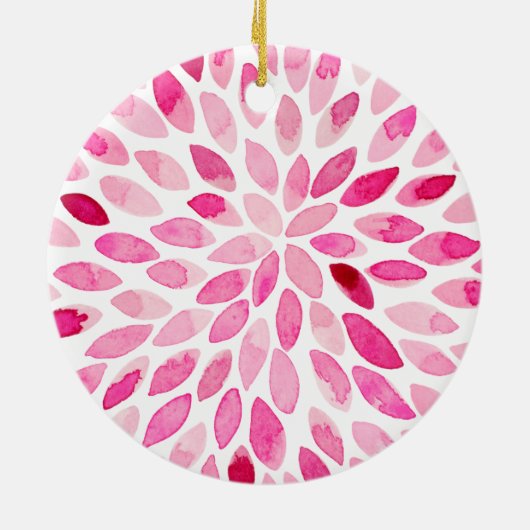 Pinselstriche für Wasserfarben - rosa Palette Keramikornament (Hinten)