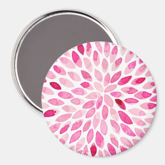 Pinselstriche für Wasserfarben - rosa Palette Magnet (Vorderseite/Rückseite)