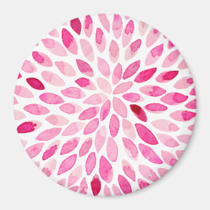 Pinselstriche für Wasserfarben - rosa Palette Magnet