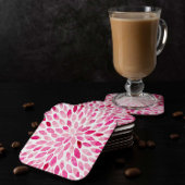 Pinselstriche für Wasserfarben - rosa Palette Rechteckiger Pappuntersetzer