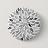 Pinselstriche für Wasserfarben - Schwarzweiß Button (Vorderseite)