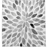 Pinselstriche für Wasserfarben - Schwarzweiß Duschvorhang (Vorderseite)