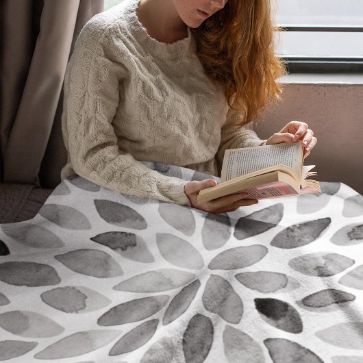 Pinselstriche für Wasserfarben - Schwarzweiß Fleecedecke