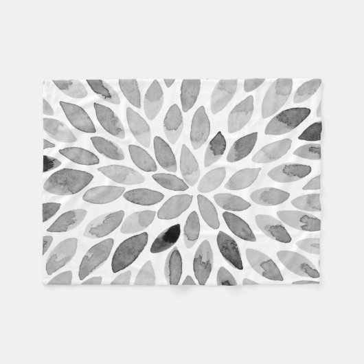 Pinselstriche für Wasserfarben - Schwarzweiß Fleecedecke (Vorderseite (Horizontal))