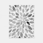 Pinselstriche für Wasserfarben - Schwarzweiß Fleecedecke (Vorderseite)