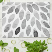 Pinselstriche für Wasserfarben - Schwarzweiß Handtuch (Gefaltet)