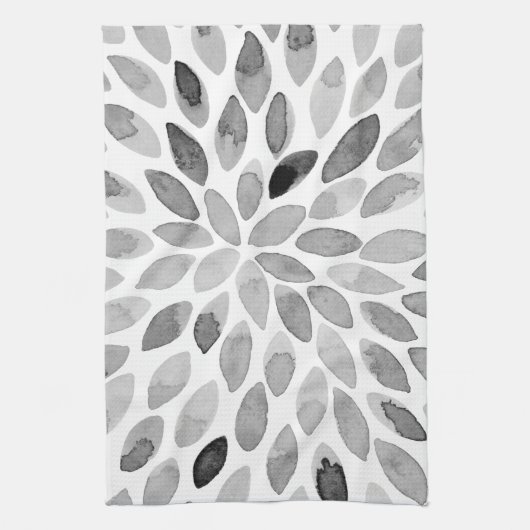 Pinselstriche für Wasserfarben - Schwarzweiß Handtuch (Vertikal)