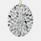 Pinselstriche für Wasserfarben - Schwarzweiß Keramik Ornament (Rechts)