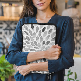 Pinselstriche für Wasserfarben - Schwarzweiß Laptopschutzhülle