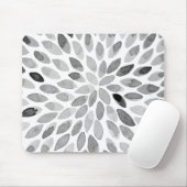 Pinselstriche für Wasserfarben - Schwarzweiß Mousepad (Mit Mouse)