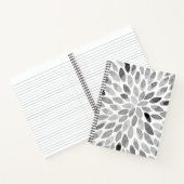 Pinselstriche für Wasserfarben - Schwarzweiß Notizbuch (Innenseite)