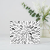 Pinselstriche für Wasserfarben - Schwarzweiß Postkarte (Stehend Vorderseite)