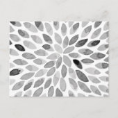 Pinselstriche für Wasserfarben - Schwarzweiß Postkarte (Vorderseite)
