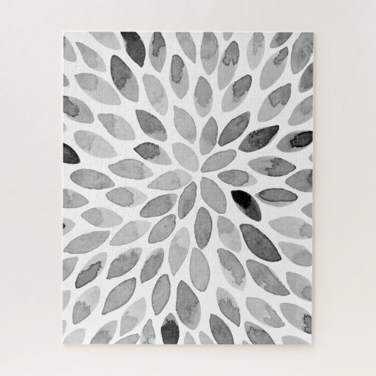 Pinselstriche für Wasserfarben - Schwarzweiß Puzzle (Vertikal)