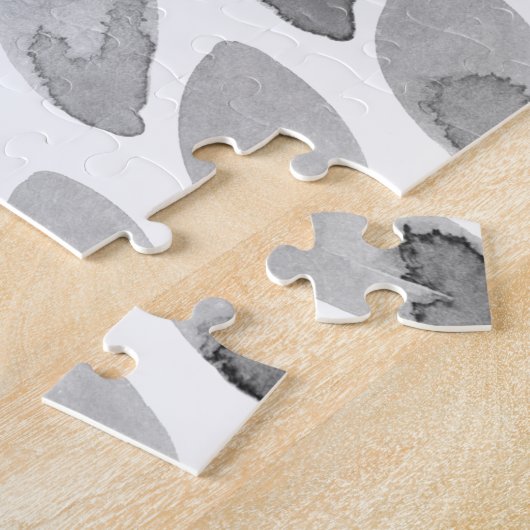 Pinselstriche für Wasserfarben - Schwarzweiß Puzzle (Seite)