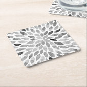 Pinselstriche für Wasserfarben - Schwarzweiß Rechteckiger Pappuntersetzer (angewinkelt)